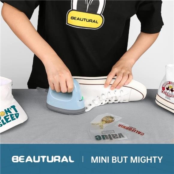 Mini Heat Press Machine, Easy to Use for T-Shirts, Shoes, Hats, Bags & Small HTV - Picture 2 of 6